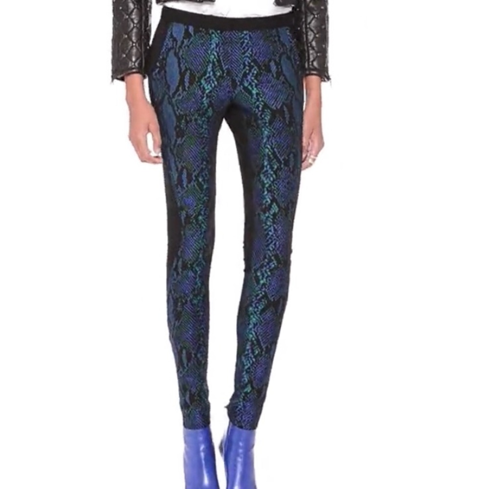 Diane Von Furstenberg Addy Python Print Pants - image 1